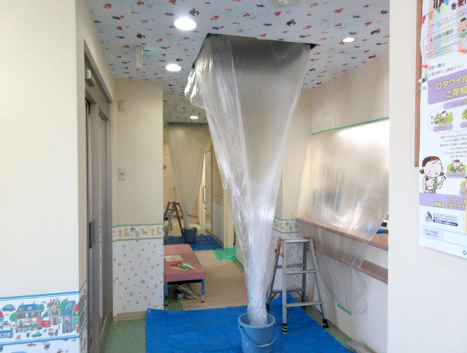 天井カセット型AC養生